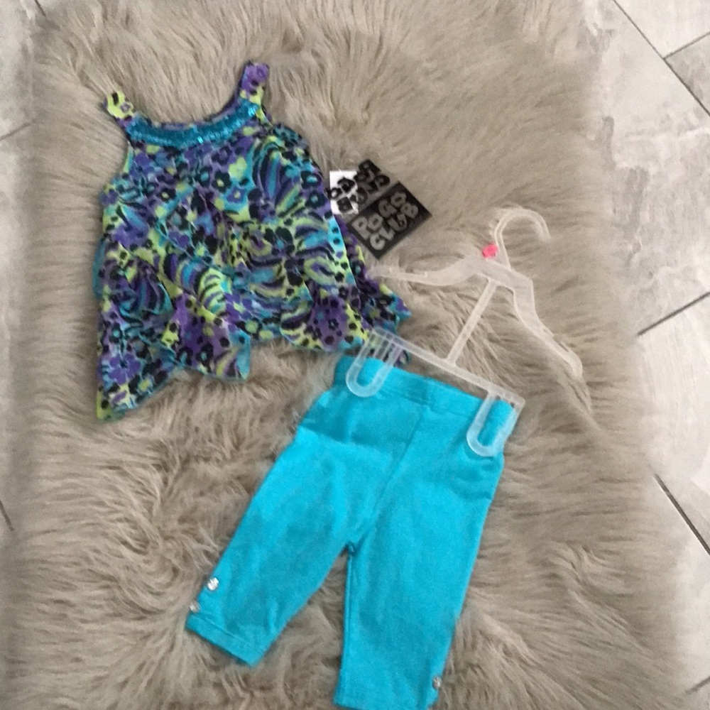 POGO CLUB NY Baby Girls Chiffon Squins Turquoise Matching Sent  | 18 Mon…